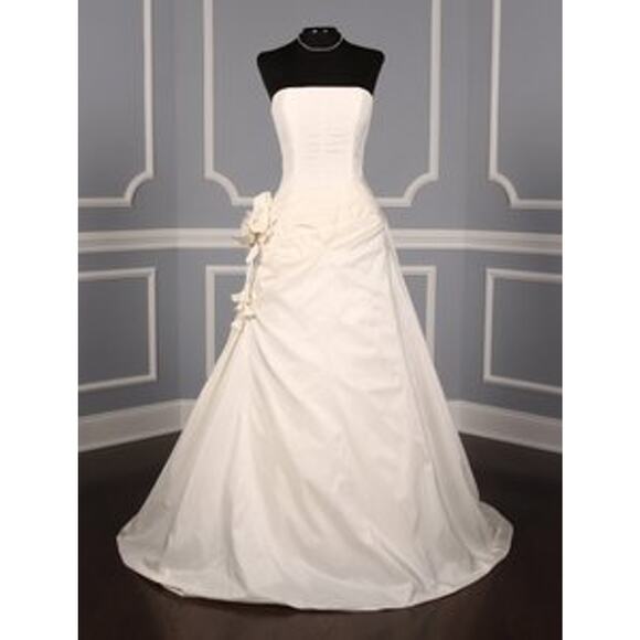 ST PUCCHI Bridal Wedding Dress Ivory Silk Taffeta Strapless Aline Z106 Desiree